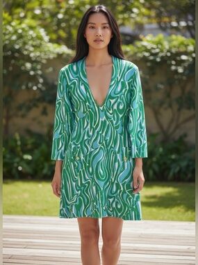 Lilly Pulitzer Women’s Charlena Resort White Finders Keeper Shift Dress Size L